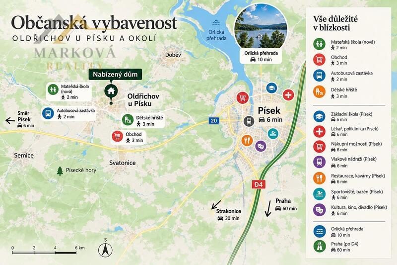 Prodej, rodinný dům, novostavba, 765 m², Oldřichov u Písku