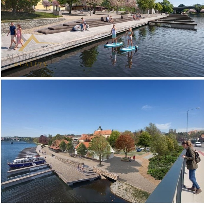 Prodej, dům s pozemkem přímo u řeky, 1 162 m², Vinařického náměstí, Týn nad Vltavou