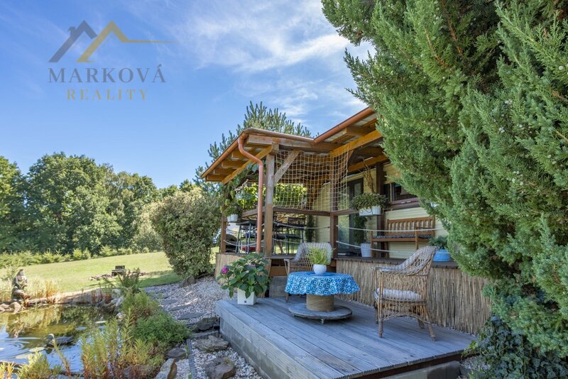 Prodej, stavební pozemek 669 m² s mobilheimem 3kk, Albrechtice nad Vltavou, Újezd