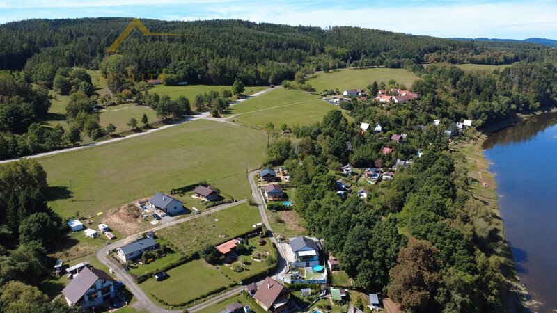 Prodej, stavební pozemek 669 m² s mobilheimem 3kk, Albrechtice nad Vltavou, Újezd