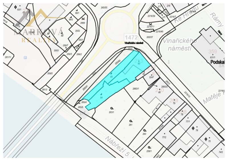 Prodej, dům s pozemkem přímo u řeky, 1 162 m², Vinařického náměstí, Týn nad Vltavou