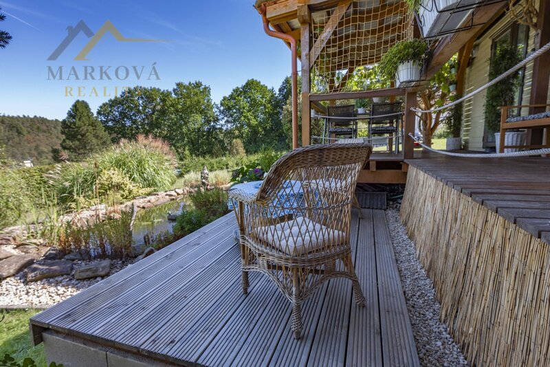 Prodej, stavební pozemek 669 m² s mobilheimem 3kk, Albrechtice nad Vltavou, Újezd