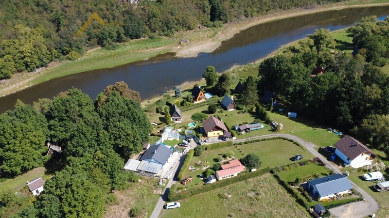 Prodej, stavební pozemek 669 m² s mobilheimem 3kk, Albrechtice nad Vltavou, Újezd