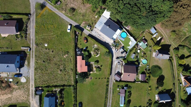 Prodej, stavební pozemek 669 m² s mobilheimem 3kk, Albrechtice nad Vltavou, Újezd