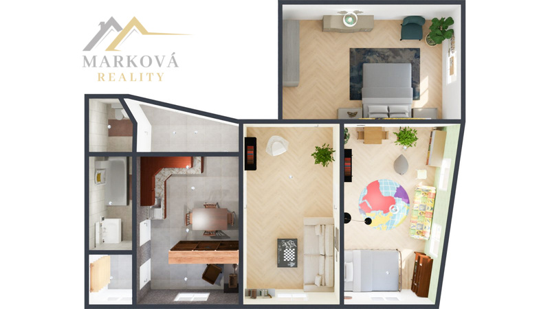 Pronájem bytu 4kk,  93 m², Týn nad Vltavou, Horní Brašov