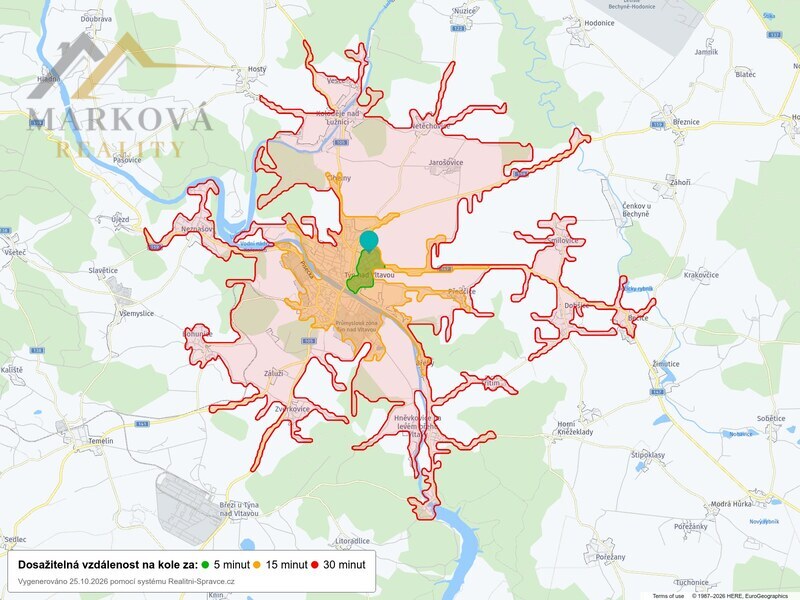 Pronájem, byt 3+1 s balkonem, Týn nad Vltavou, ul. Hlinecká